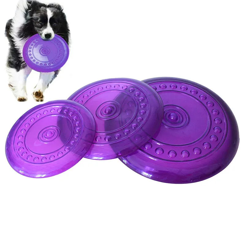 Wholesale Pet Interactive Puzzle Dog Toy Flying Disc TPR Soft Bite Resistant Outdoor Training Dog Flying Discs