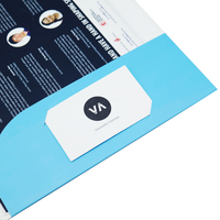 Dossier de classement de bureau en papier coloré A4 avec logo personnalisé, pochettes et impression CMJN pour contrats et documents professionnels