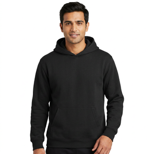 2021 New Arrivals Men's Hoodies White Casual Tops Logo <b>Sweatshirt</b> Long Sleeve Solid Color Autumn Winter Style Lined Plain Design - Product Image 1