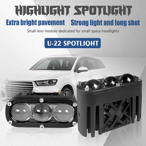 Weiß-Gelbe Zusatzscheinwerfer mit 3 Linsen, Mini-Fahrlichter, Nebelscheinwerfer, LED-Beleuchtung für Motorräder und Fahrräder - Product Image 2