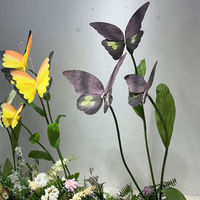 Décorations personnalisées de grands papillons de fleurs géantes en papier pastel pour fête de mariage