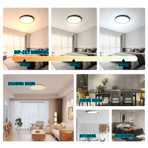 Plafonniers LED modernes 3000K 4000K 6500K pour la maison, le bureau, la chambre à coucher, la <span class=keywords><strong>salle</strong></span> <span class=keywords><strong>de</strong></span> <span class=keywords><strong>bain</strong></span>, luminaires suspendus au plafond - Product Image 5