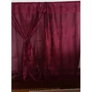 Rideaux en dentelle 2,50 m de large 2 m de haut à motif floral en polyester pour la décoration intérieure - Product Image 6