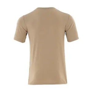 Camiseta masculina de lã merino com decote em V