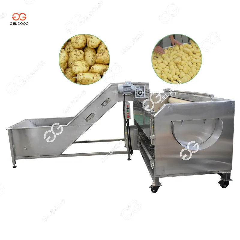 Cepillo Industrial para pelar patatas dulces, lavadora para verduras y zanahorias con Mango