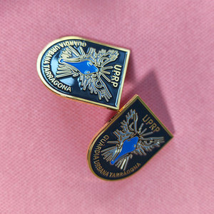 Broche colorée Santiago <span class=keywords><strong>de</strong></span> Compostela Chemin des Pèlerins en métal, accessoires vestimentaires religieux avec bijoux gravés, vente en gros - Product Image 4