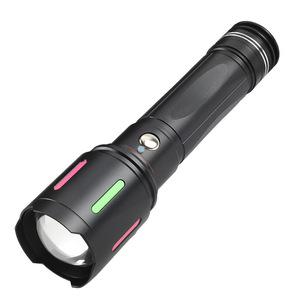 Lampe de poche portative 18650, rechargeable, Led, Zoom, longue portée, lumière de remplissage pour photographie, lumière rouge, couleur variable, alliage d'aluminium - Product Image 3