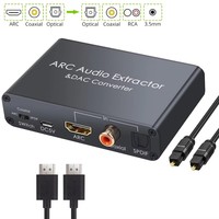 Convertisseur audio numérique-analogique TUTI compatible HDTV, optique SPDIF coaxial vers analogique 3,5 mm, extracteur audio ARC
