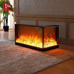 Cheminée électrique encastrable à deux côtés en acier haute teneur en carbone de 47 pouces, modèle T-308 - Product Image 1