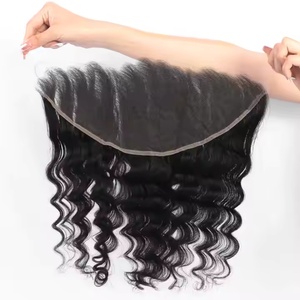 Fermeture frontale en dentelle Body Wave Frontal 13X4 HD Transparent Lace Frontals With Baby Hair 100% Remy Human Hair Frontal Closure - Product Image 1