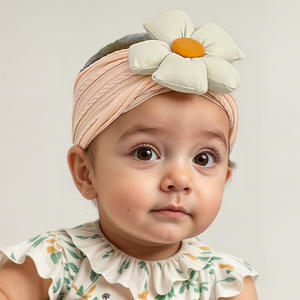 Çocuk saç aksesuarları bebek kız yenidoğan kafa bandı elastik çiçek kafa bandı Hairband yay naylon bebek kafa bandı - Product Image 1