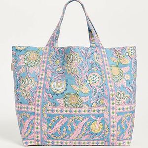 Women's Custom <b>Large</b> Canvas Waterproof Tote <b>Beach</b> <b>Bag</b> Embroidery Floral Pattern Portable Open Top Shopping Handbag Winter Autumn - Product Image 1