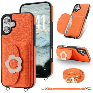 Funda Protectora Antigolpes con Diseño de Flores Cruzadas para <span class=keywords><strong>iPhone</strong></span> 13/14/15/16E/16 <span class=keywords><strong>Pro</strong></span>/17 Promax - Product Image 6
