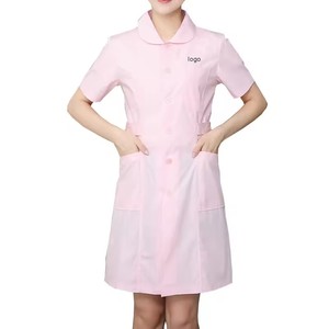 Pakaian kerja kesehatan, kerah lipat lengan panjang tahan lama dengan saku samping-seragam staf medis - Product Image 5