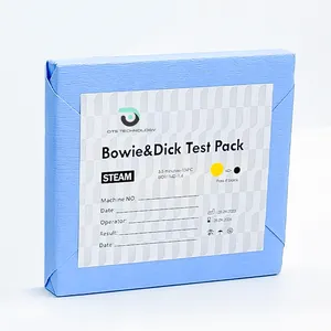 Tıbbi sterilizasyon doğrulama için sıcak satış diş laboratuvarı tek kullanımlık Bowie-Dick Test paketi
