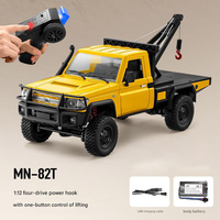 Camion RC adapté aux débutants, pour les 5 à 14 ans, amusement intérieur/extérieur, grue de sauvetage tout-terrain, camion de remorquage, modèle en alliage, jouet voiture RC