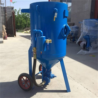 Petite machine de sablage mobile, machine de sablage pour l'élimination de la rouille des structures en acier, équipement de sablage portatif 200L