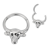 GZN AFTM F136 Titanium Bull Head Hinged Segment Clikers