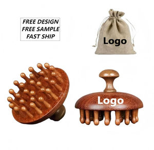 Cepillo <span class=keywords><strong>de</strong></span> Masaje para Cuero Cabelludo Redondo <span class=keywords><strong>de</strong></span> Madera <span class=keywords><strong>de</strong></span> Sándalo, Impermeable, con Logotipo Personalizado <span class=keywords><strong>de</strong></span> Alta Calidad <span class=keywords><strong>de</strong></span> la Marca ZY, para Uso con Champú, Forma Única - Product Image 1