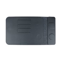 Nouveauté : Station de charge sans fil 2 en 1, sac pour ordinateur portable en cuir PU portable, chargeur de téléphone sans fil pour l'extérieur