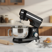 Batteur sur socle/de table de 1500 W, capacité de 5 L, avec 7 vitesses pour pétrir la pâte, battre les œufs et faire des nouilles, robot culinaire