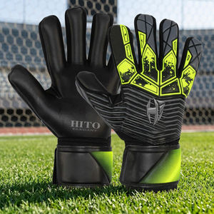 Gants de gardien de but en latex de qualité professionnelle, gants de gardien de but de football, forte adhérence, avec protection des doigts - Product Image 2