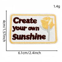 Appliques thermocollantes brodées de style campagnard frais, motifs lavande et tournesol, pour accessoires vestimentaires