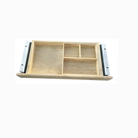 Tiroirs en bambou sous table, boîtes de rangement compartimentées, meubles de salle à manger écologiques, design moderne, durables et faciles à nettoyer