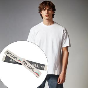 Étiquettes de tissage écologiques Vente en gros Personnalisez votre propre logo Couverture de <span class=keywords><strong>livre</strong></span> Pliez les étiquettes tissées à la machine pour chapeaux - Product Image 2