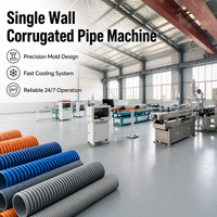 Ligne de production de tubes corrugués respirants pour tuyaux finis, consommation d'énergie unitaire ≤ 0,82 kWh par kilogramme, capacité de production de 1,44 à 2,88 tonnes de tubes