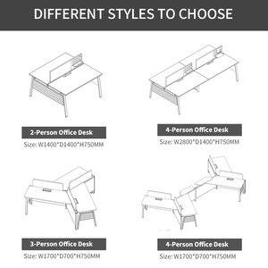 Mobili per Postazioni di Lavoro Modulari, Tavolo per Ufficio a 4 Vie, Scrivanie Moderne per Personale - Product Image 5