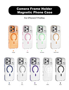 Transparent Magnetic Phone Case <b>for</b> <b>iPhone</b> 17 Pro Max with Camera Lens Holder Kickstand Anti-Yellowing Shockproof Cover - Product Image 6