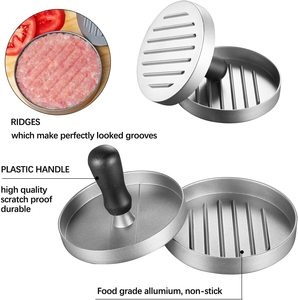 Cetakan Pembuat Patty Hamburger Anti Lengket Bebas BPA, Aman untuk Mesin Cuci Piring, dari Aluminium - Product Image 3