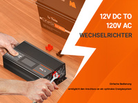 Convertisseur de puissance à onde sinusoïdale pure haute efficacité 2000W 12V, convertisseurs de pointe de 4000W pour les appareils sensibles à haute puissance à domicile et en camping-car