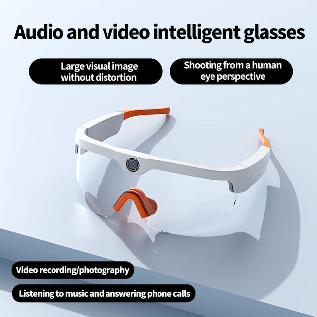 Smart Audio Glasses with AI Chat 4K Video Camera Smart Glasses HD Video Smart Sunglasses Record Life and Sports