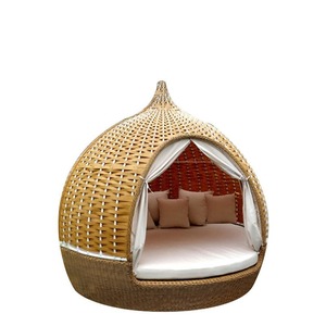 Set di Mobili <span class=keywords><strong>da</strong></span> <span class=keywords><strong>Giardino</strong></span> <span class=keywords><strong>in</strong></span> Stile Resort Moderno, Chaise Longue <span class=keywords><strong>da</strong></span> Esterno <span class=keywords><strong>in</strong></span> Vimini di Bambù Resistente - Product Image 4