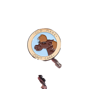 La vieille jument ne se soucie pas broche dessin animé cheval Animal métal revers chapeau Badge émail broches bijoux accessoires cadeaux pour amis amour - Product Image 4