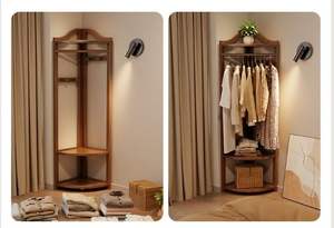 Miroir de <span class=keywords><strong>dressing</strong></span> pleine longueur miroir de sol à cadre en bois avec étagère de produits pour chambre ou salon pour la décoration intérieure - Product Image 4
