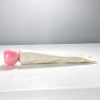 Tube cosmétique en aluminium et plastique écologique de 2,5 oz, couleur personnalisée, avec bouchon à vis rose mignon pour baume corporel et crème pour les mains