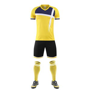 Ensemble d'uniformes de football pour hommes, col en V, manches courtes, maillot noir, blanc, rouge, bloc de couleurs, kit de football respirant, vêtements de sport - Product Image 3