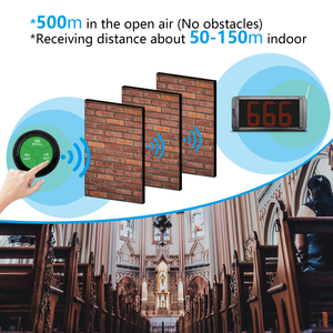 Sistem antrean restoran nirkabel dengan tampilan Digital & tombol panggil, solusi manajemen Paging Restoran - Product Image 5