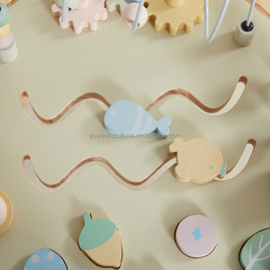 Asweets Produttore OEM ODM di Giocattoli Educativi Montessori per Bambini, Tavolo Sensoriale <span class=keywords><strong>con</strong></span> Pista Ferroviaria in Legno - Product Image 4