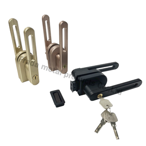 Poignée de porte en verre à cadre mince noir moderne Serrure à force magnétique Marché européen Poignée de porte de niveau de luxe en aluminium - Product Image 2