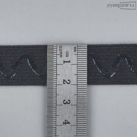 Bande élastique antidérapante en silicone noir et blanc de 2 cm, haute élasticité, pour vêtements de sport, vente en gros