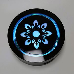 Base de Luz Láser para Hookah, Recargable por USB, Bandeja de Cigarrillos con Campo de Fuerza Láser Colorido, Rotación de 360 Grados, Metal y Vidrio - Product Image 5