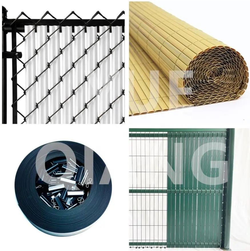 pvc fencing Pvc fence privacy slats for chain link fence Privacy 3d panel PVC Privacy Slats cintas valla honeycomb wire mesh