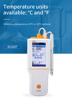 Analyseur de conductivité EC310T, conductimètre portable, mesureur de TDS, de salinité, de résistivité et de température, analyseur de conductivité EC pour laboratoire