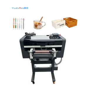 uv dtf printer 30cm inkjet printer cmyk+w and varnish sticker uv dtf printer