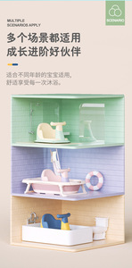 Nouveau produit pour bébés : Siège de bain portable antidérapant pour nourrissons, support de douche domestique et coussin de lavage des fesses pour enfants - Product Image 4