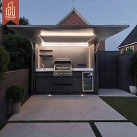 Cuisine de jardin modulaire extérieure avec évier, barbecue en acier inoxydable 304, patio, cour arrière, pique-nique, cuisine extérieure